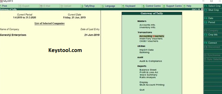 Tally ERP Key