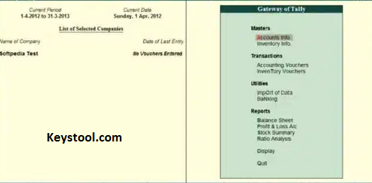 Tally ERP key